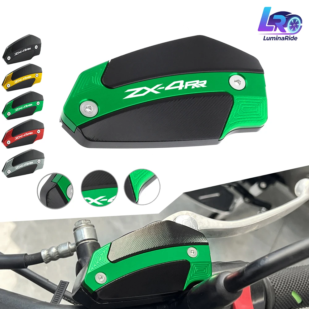 

With Logo ZX4R ﻿Fit For kawasaki Ninja ZX-4RR ZX4RR Moto Front brake Fluid Cylinder Master Reservoir Cover