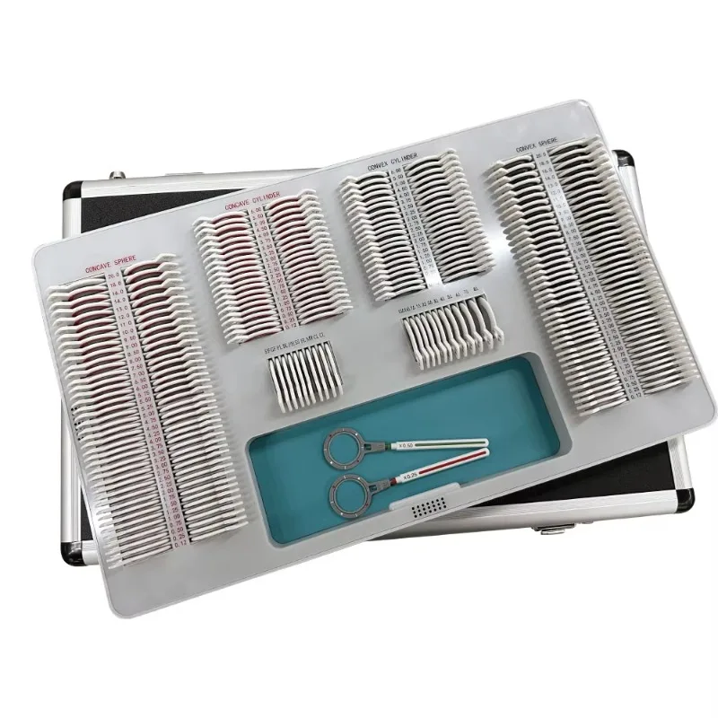 Ophthalmic 266 Pieces Trial Lens SET with Aluminum Case for Eye Clinic or Optometry Shop