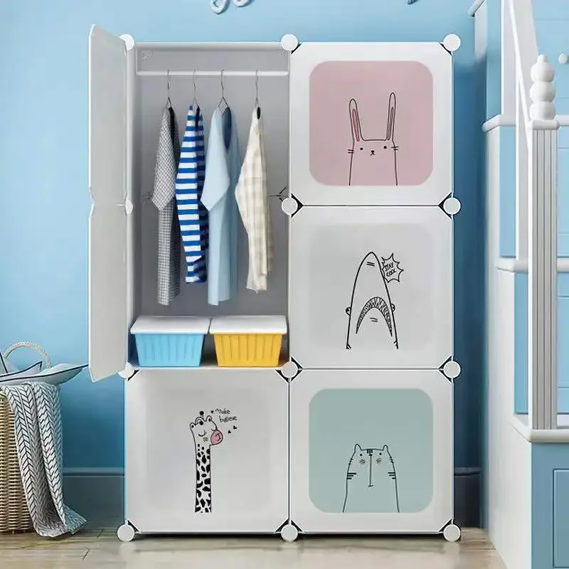 Display Makeup Wardrobe Nordic Modern Minimalist Simple Wardrobe Space Saving Exterior Small Plastic