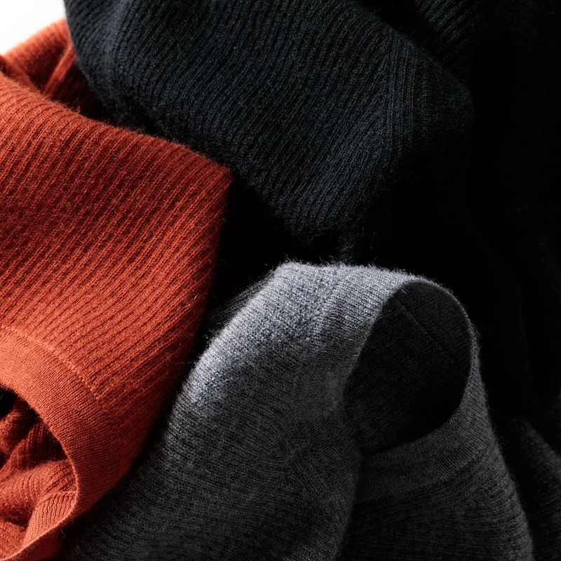 New women's 100% pure cashmere pullover casual solid spun knitted sweater slim fit round neck Tops basic vertical stripe Jumper