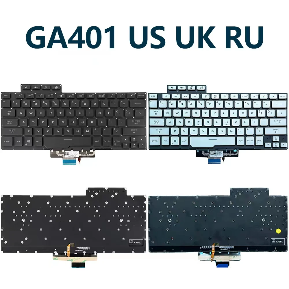 Русская клавиатура с подсветкой для Asus ROG Zephyrus G14 GA401 GA401U GA401M GA401I V192461B2, 2020 года