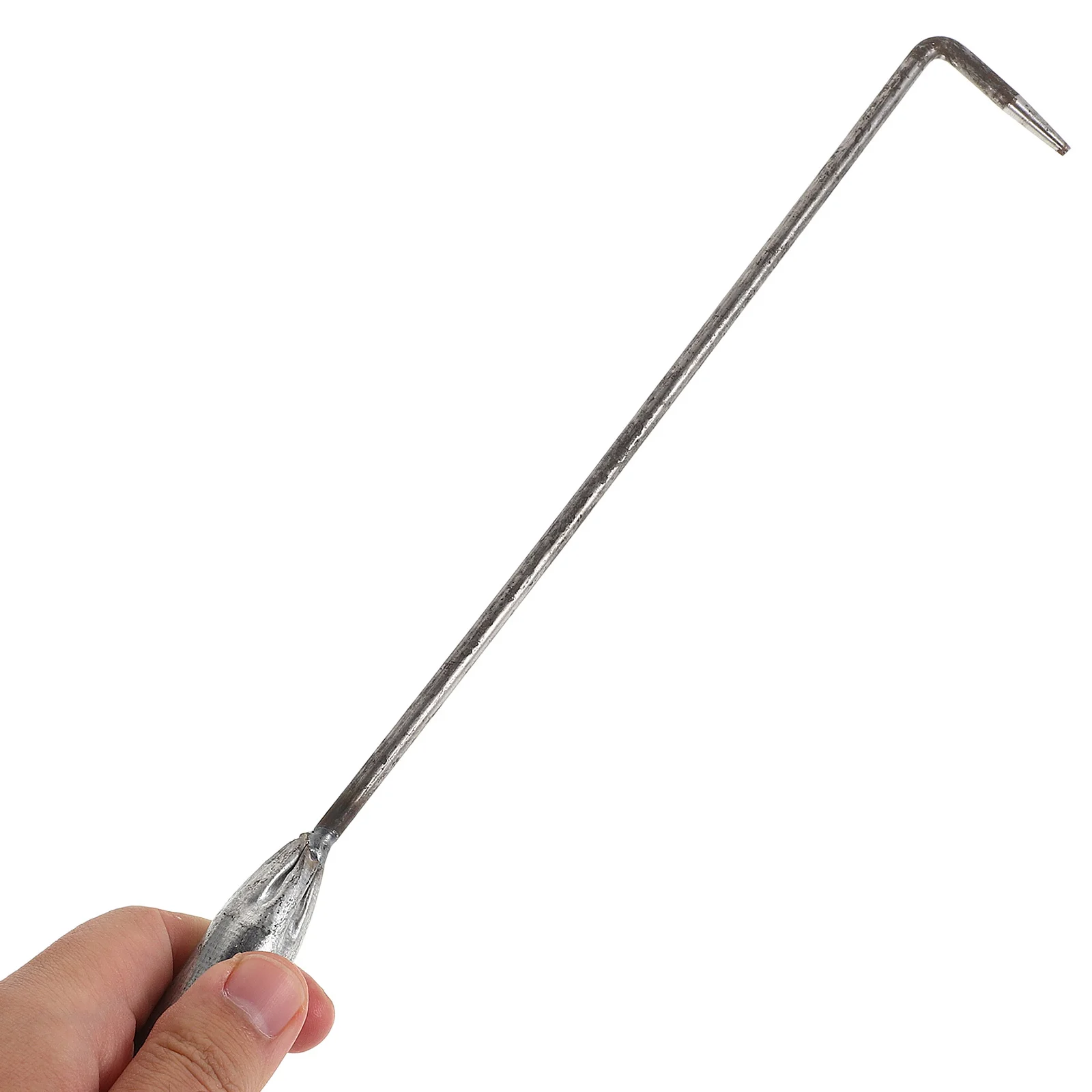 معدن النار بوكر الحديد مقبض طويل حفرة النار ملحق داخلي في الهواء الطلق استخدام قبضة نونسليب توفير المساحة سهلة التنظيف