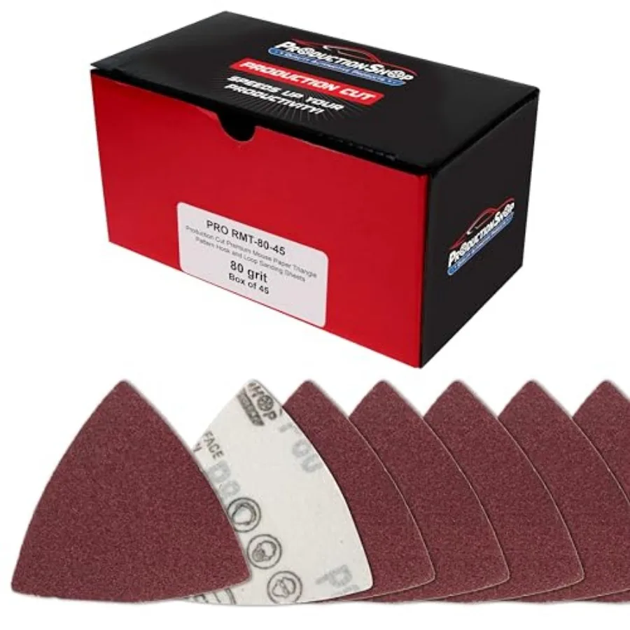 Premium Triangle Mouse Detail Sander Sandpaper Sheets with sandpaper sheets displayed