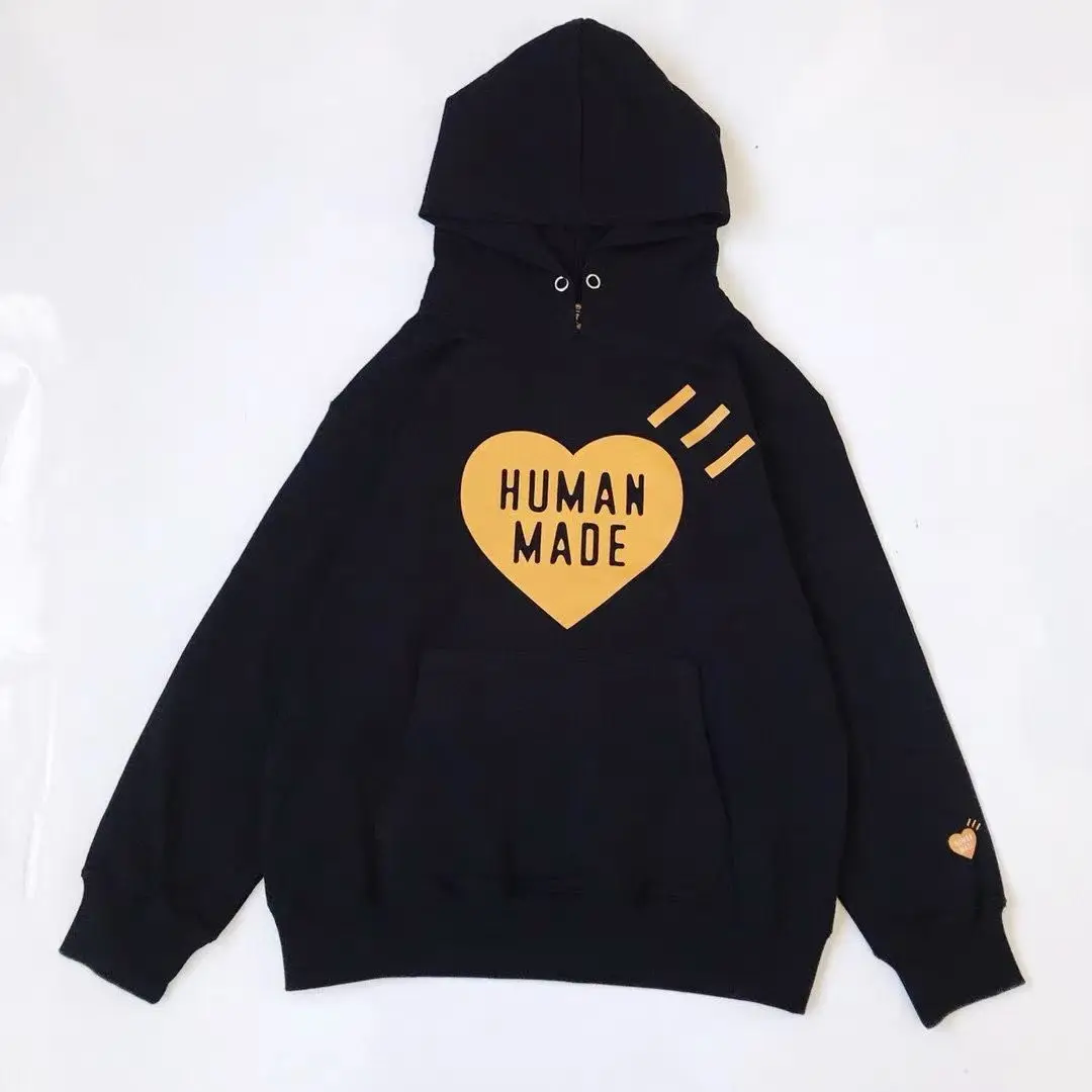 Humanmade FW25 Limited Edition Sleeve Logo Embroidered Hoodie Unisex Pullover