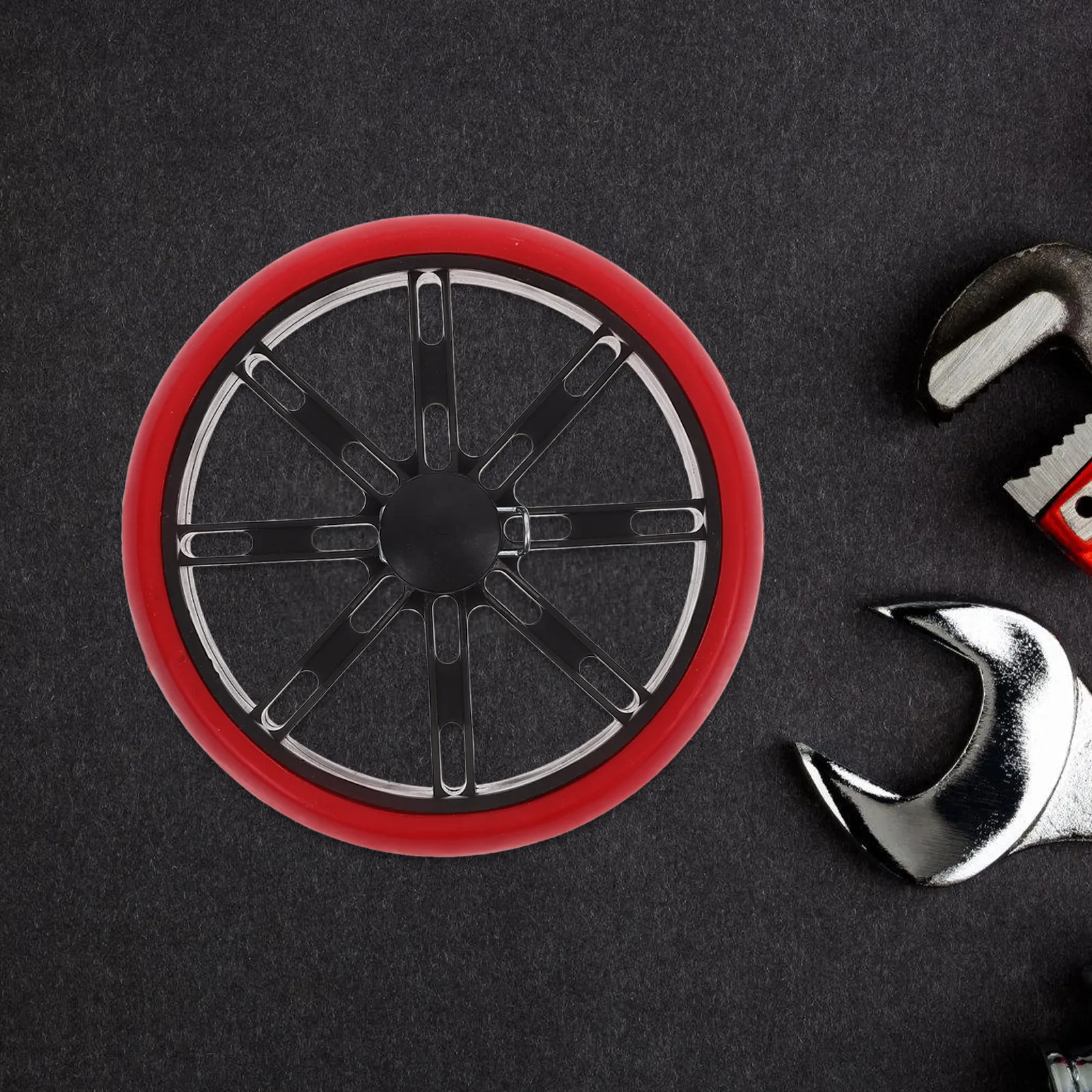 2Pcs Grocery Cart Wheels Replacement Non-Slip Rubber Stable Axle for Shopping Cart Trolley Walker Stroller Parts