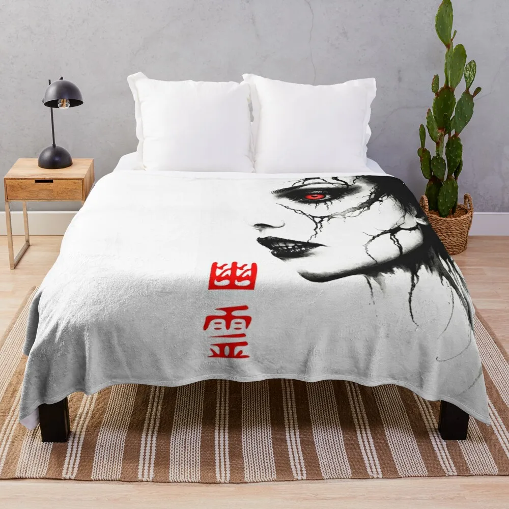 Succubus, Japanese Goth Art, Digital Art Throw Blanket Designers Decorative Beds christmas gifts Camping Blankets