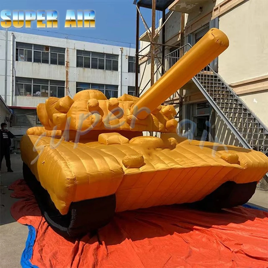 Réservoir gonflable de modèle de véhicule blindé de haute qualité en plein air avec ventilateur d'air à vendre