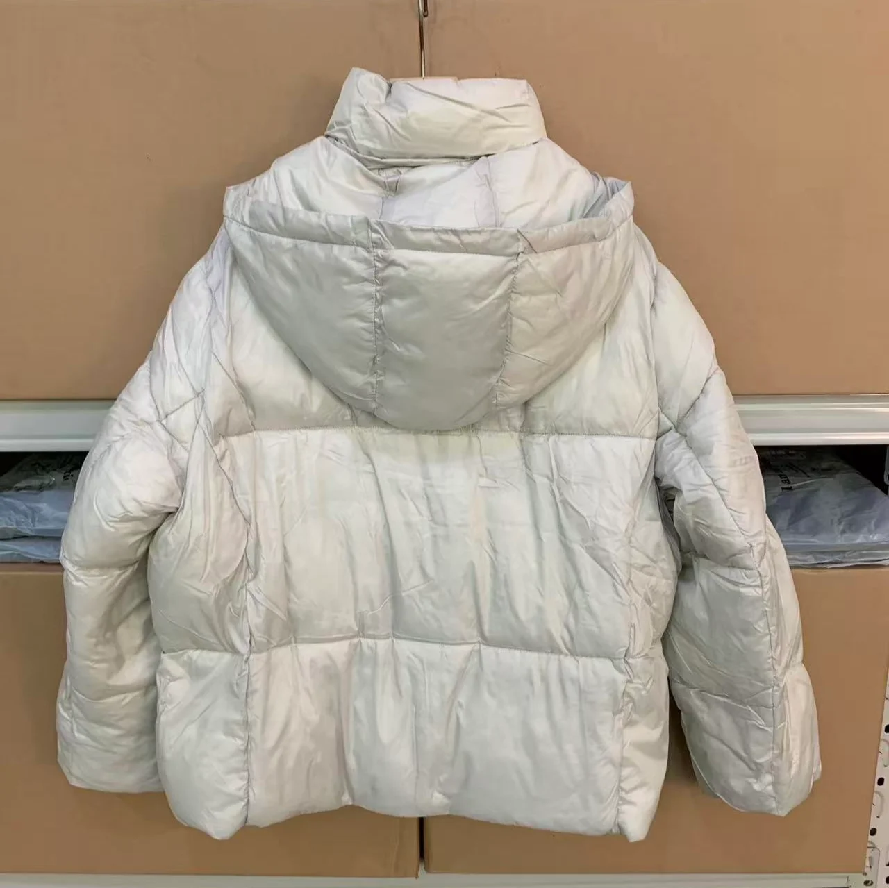 Fitn Sportswear ADANOLA ort Gewatteerde Jaet Dames Herfst Winter Katoen Brood Sle Jas Warmte Afneembare Cap Ritssluiting