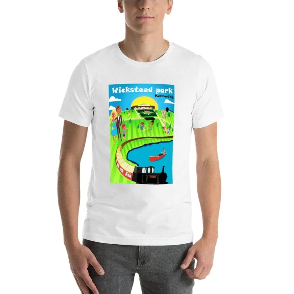 Wicksteed Park Kettering travel poster T-shirt boys animal print blacks hippie clothes summer clothes mens tall t shirts