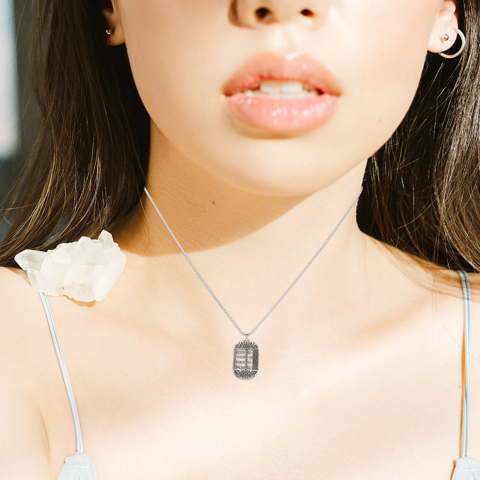 

Abacus Pendant Necklace Creative Charm Unique Neck Chain Metal Jewelry for Men Women Party Bar Dancing Gift Stainless Steel
