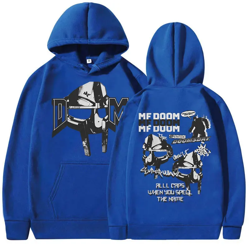 Rapper Mf Doom Doomsday Double Sided Print Hoodie Streetwear Men Women Hip Hop Oversized Sweatshirt Male Casual Fleece Hoodies