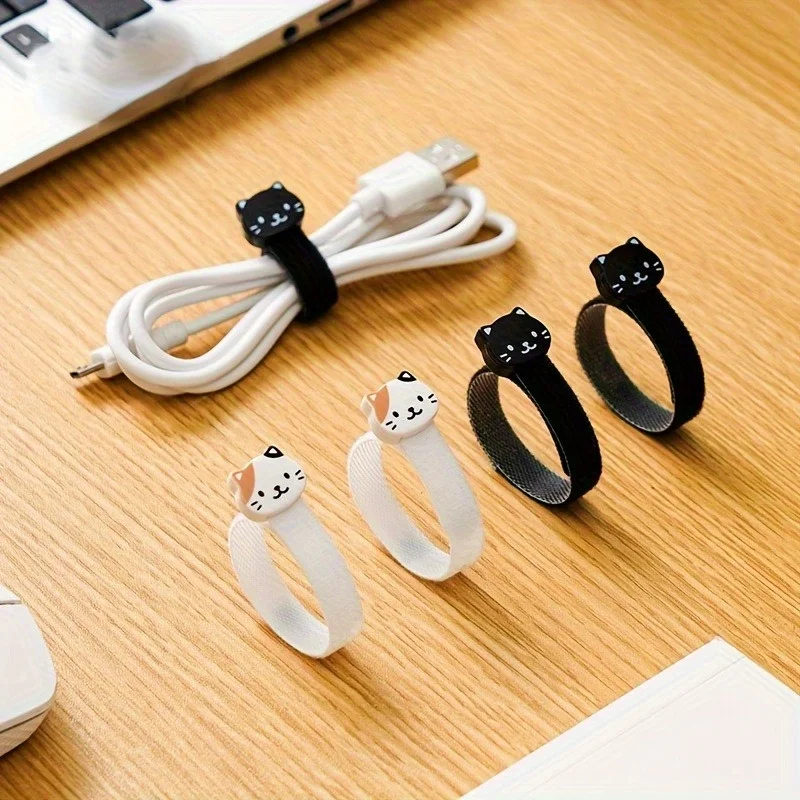 Adorable Cat-Shaped Cable Ties, Perfect for Organizing Wires, Snack Bags, and More, Cable Management | Playful Design