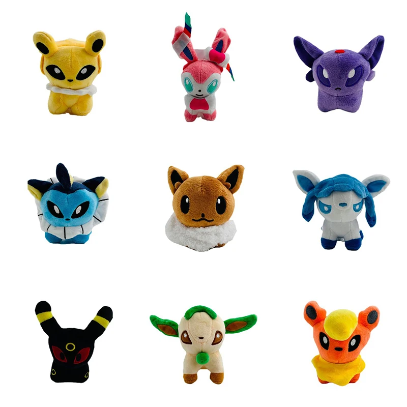 

10cm Eevee Pokemon Anime Plush Dolls Sylveon Flareon Jolteon Umbreon Vaporeon Pokémon Stuffed Toys for Children Gift Christmas