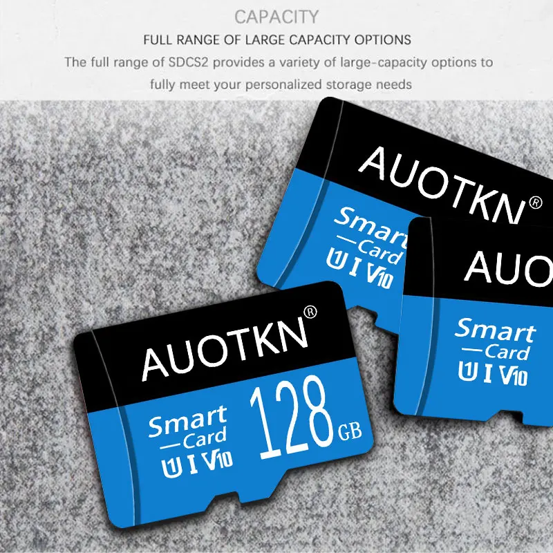 

AuoTKN Flash Card 32GB 64GB 128GB High Speed Micro TF SD Card 256GB Class10 Micro Mini SD Card 512GB For speakers Monitoring