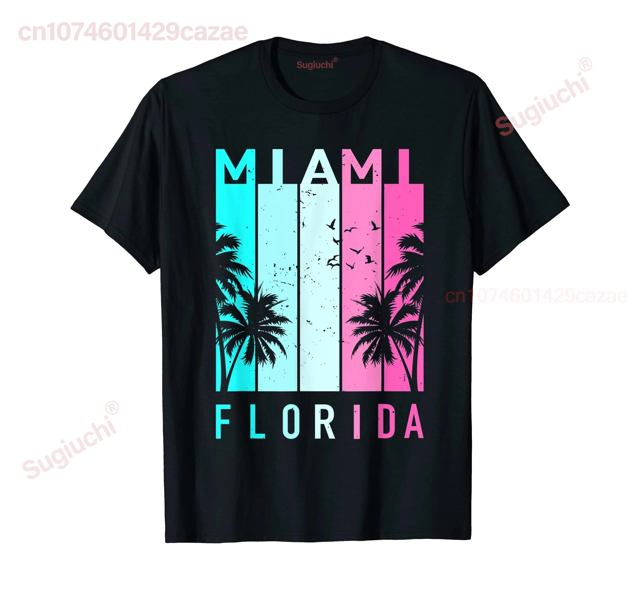 

100% Cotton Retro Miami Florida Beach Souvenir T-Shirt MEN WOMEN UNISEX T Shirts Size S-6XL