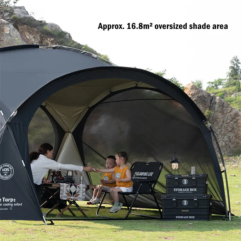 Imagem -02 - Camping Dome Tendas para Outdoor Tarp ou Acessório Grande Canopy Praia Toldo Tenda de Piquenique à Prova Dágua 810 Pessoas