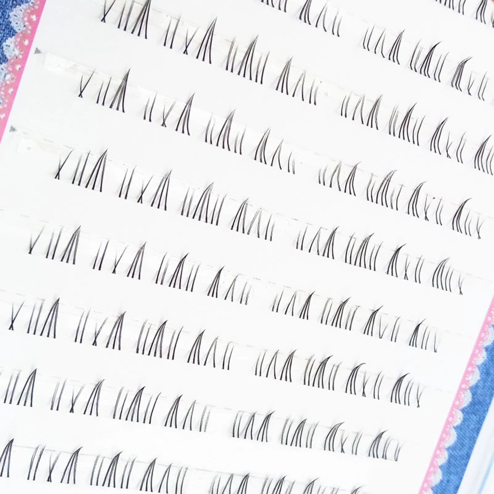 الرموش السفلية الطبيعية 5-7 مللي متر DIY بها بنفسك الفردية الرموش الصناعية الكورية ماكياج أسفل جلدة ماكياج رمش ماكياج أداة #6