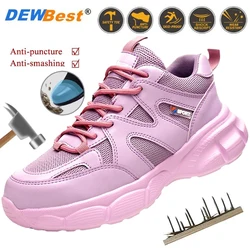 Women's anti-smash anti-puncture lightweight Shu work shoes suitable for casual fashion safety shoes work shoes