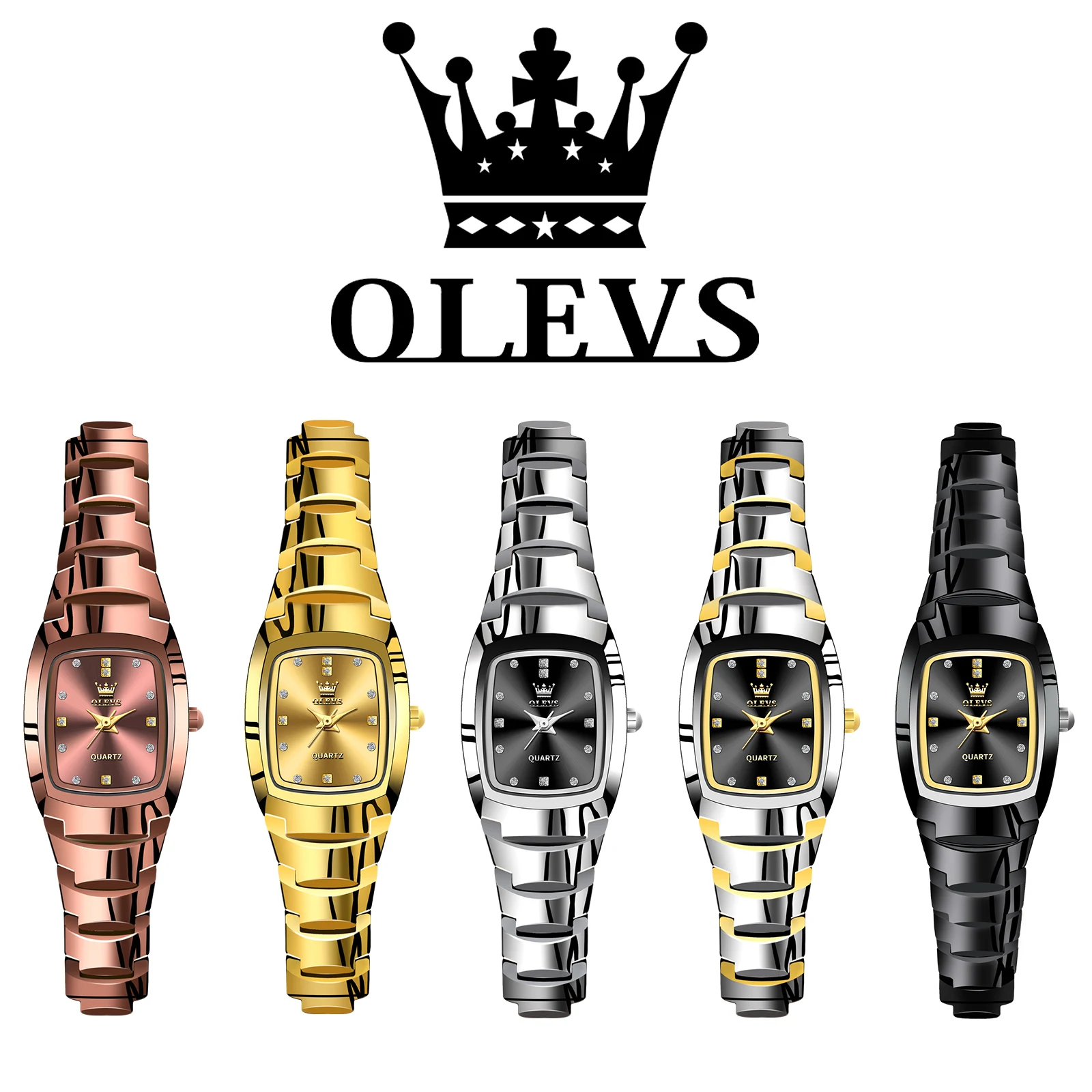 OLEVS Classic Elegant Women Watch Stainless Steel Waterproof Luxury Quartz Women\'s Wristwatch Waterproof Fashion Women\'s Watches