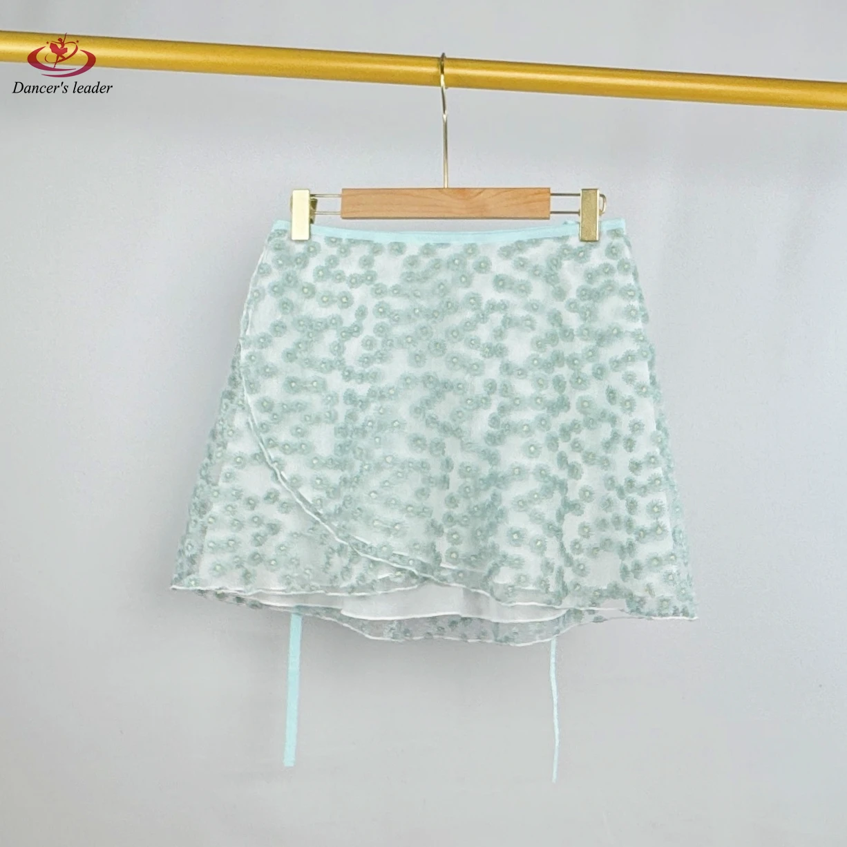 

Ballet Short Skirt Daisy Double Embroidered Women's Dance Skirt Gymnastics Practice Skirt Adult Ballet Lyrical Skirt