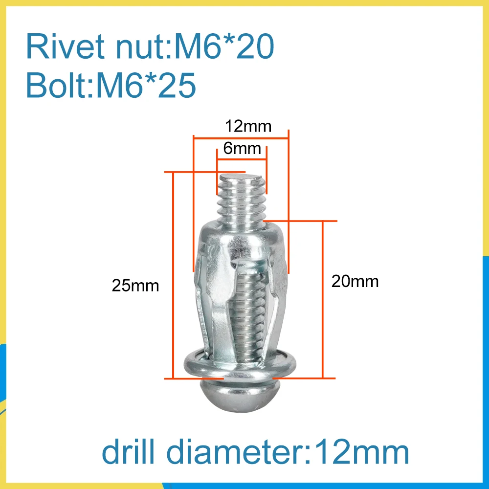 M4 M5 M6 M8 Petal Rivets Nut Carbon Steel Lock Nut Bolt Hollow Iron Aluminum Rivet Gun Riveter Fixed Screw For Car License Plate