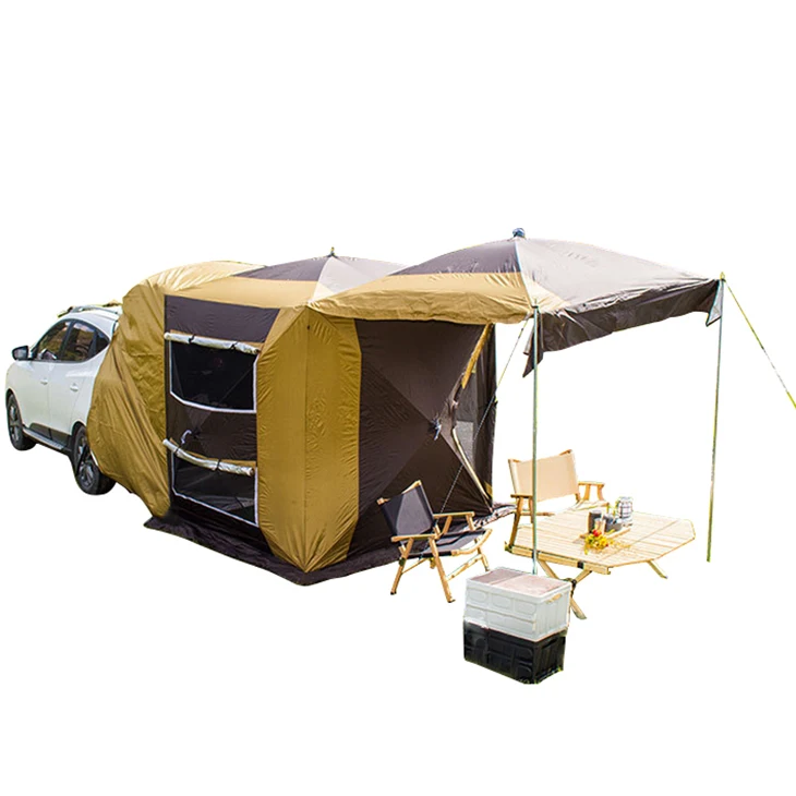 Outdoor Camping Large Car Awning Tailgate Canopy Car Rear Tent for Sun Shelter