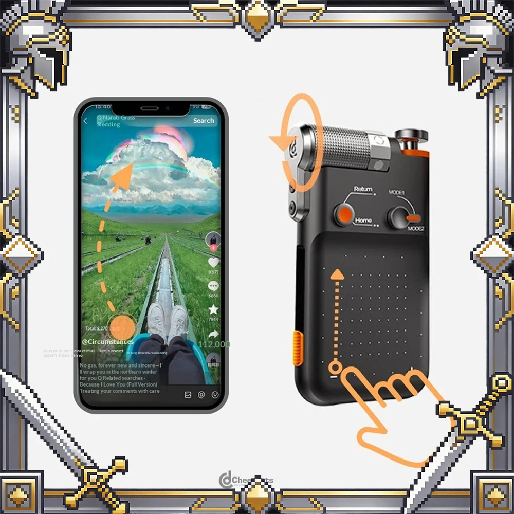 Cheerdots Cheerplay Bluetooth Phone Remote Controller Touch Page Turner for iOS/Android Smartphone Tablet