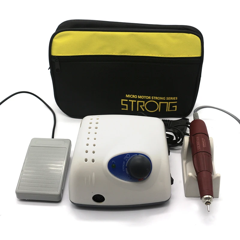 Trapano elettrico per lima per unghie da 45000 giri/min Kit per unghie domestico Kit professionale per riparazione piedi Manipolo 210 + 102LN