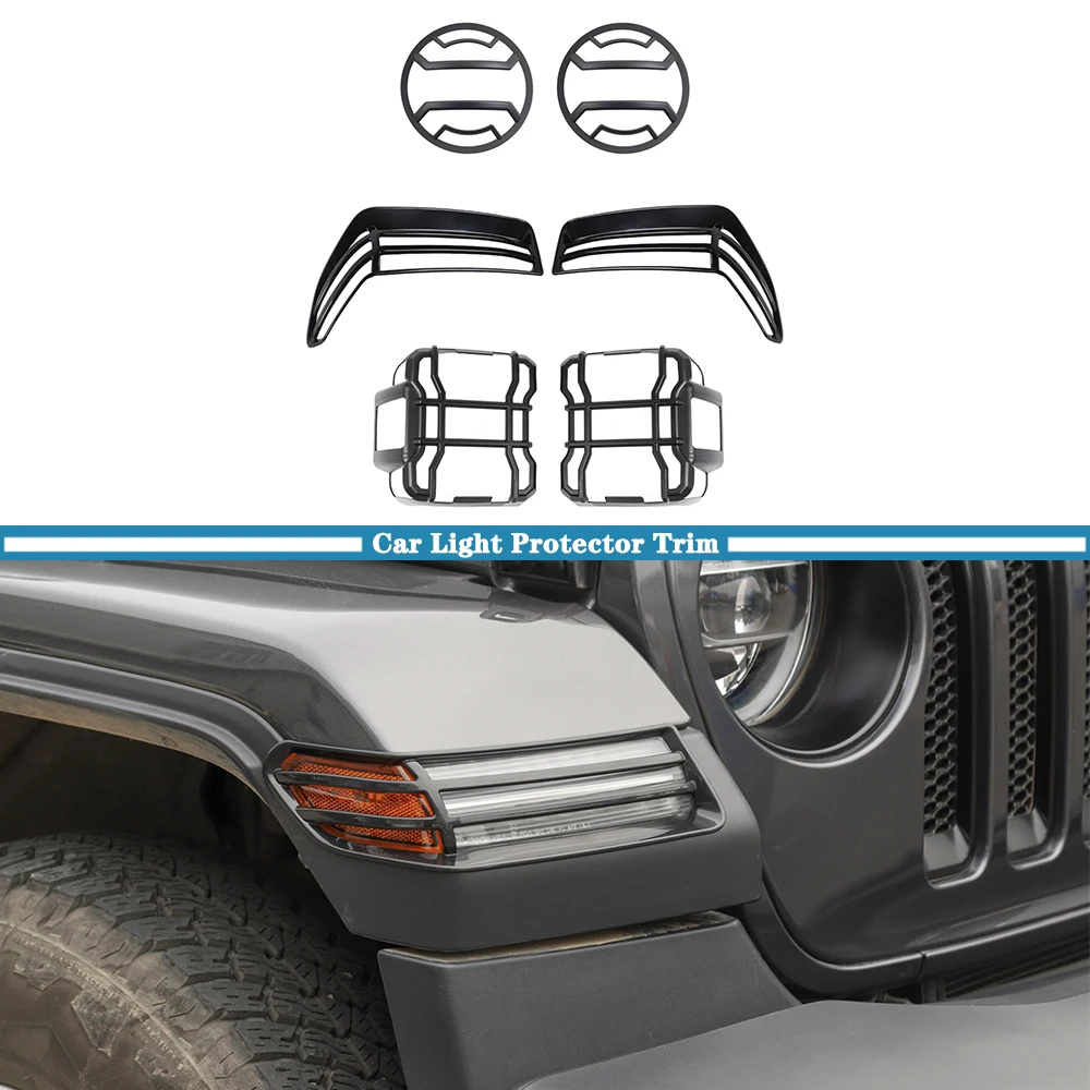 

Задний фонарь автомобиля, накладка на фару, защита для лампы для бровей для Jeep Wrangler JL JT Gladiator 2018-2023, аксессуары для интерьера