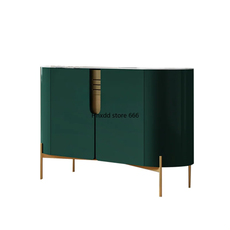 

Light Luxury Home Entrance Pandora Stone Plate Sideboard Cabinet Italian Curio Cabinet Locker