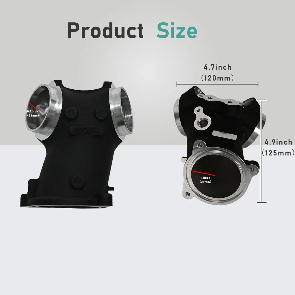 Motorcycle Black Cast Aluminum 55mm Performance M8 Engine Air Intake Manifold for Harley Softail 2018-2025 Touring 2017-2025