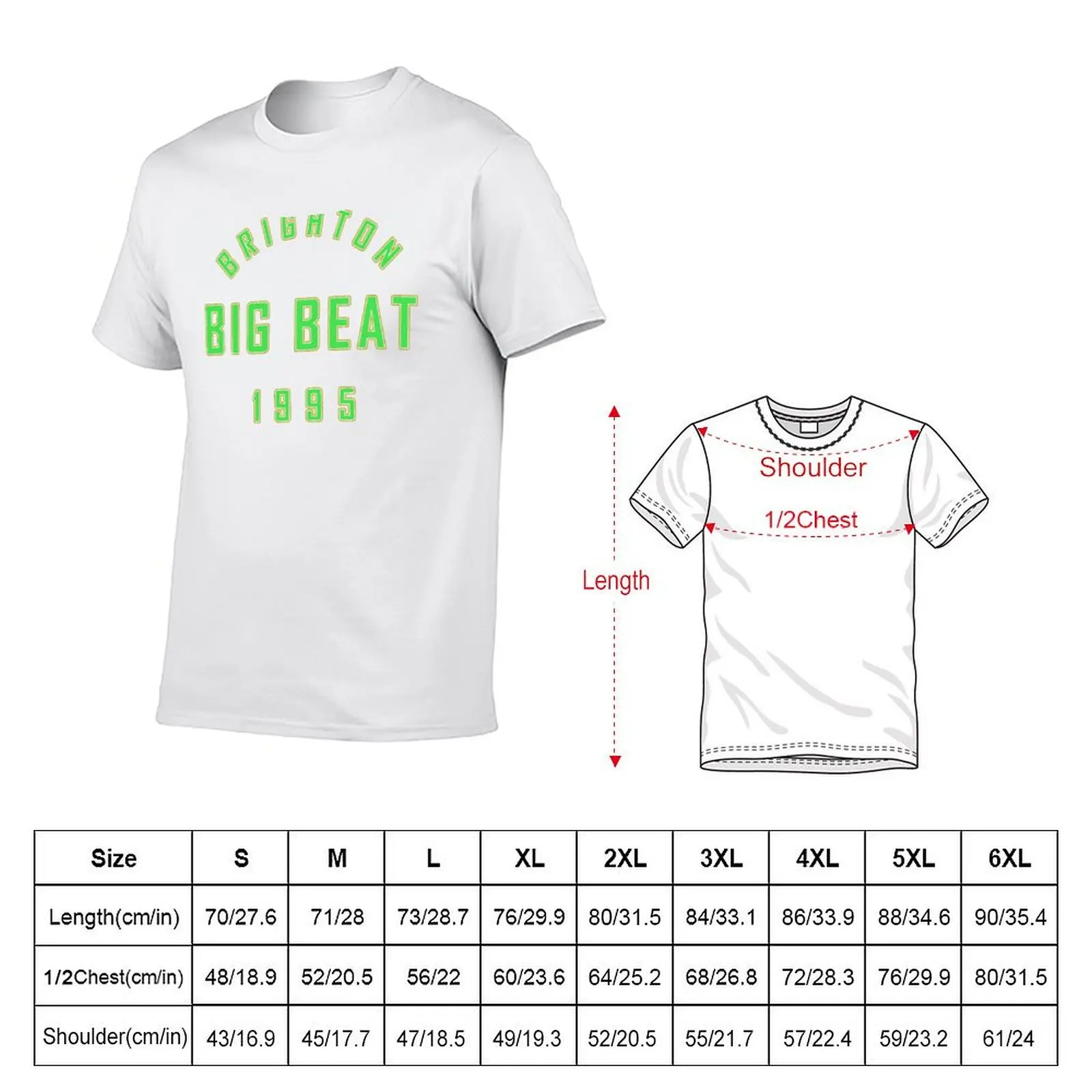 BRIGHTON BIG BEAT 1995 T-Shirt vintage anime shirt tshirts personalised oversized t shirts for men