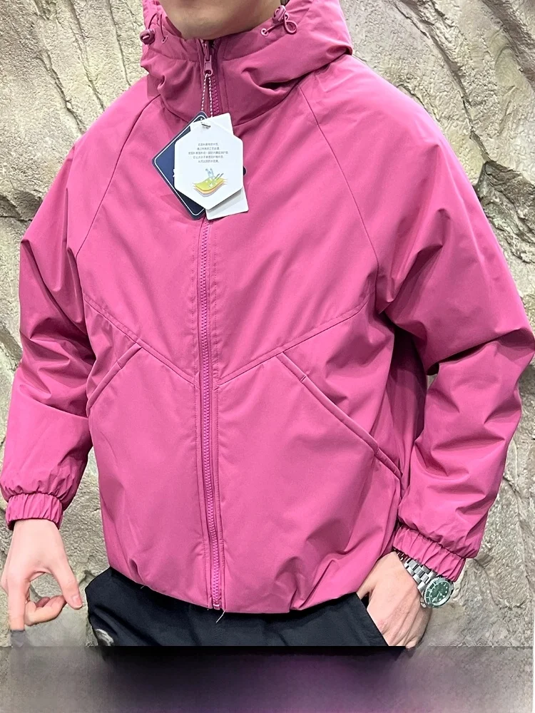 جايت مرتفع يمكن ارتداؤه على الوجهين للرجال والنساء في الهواء الطلق عازل للدفء في الشتاء Du down Thiened سحاب للإغلاق