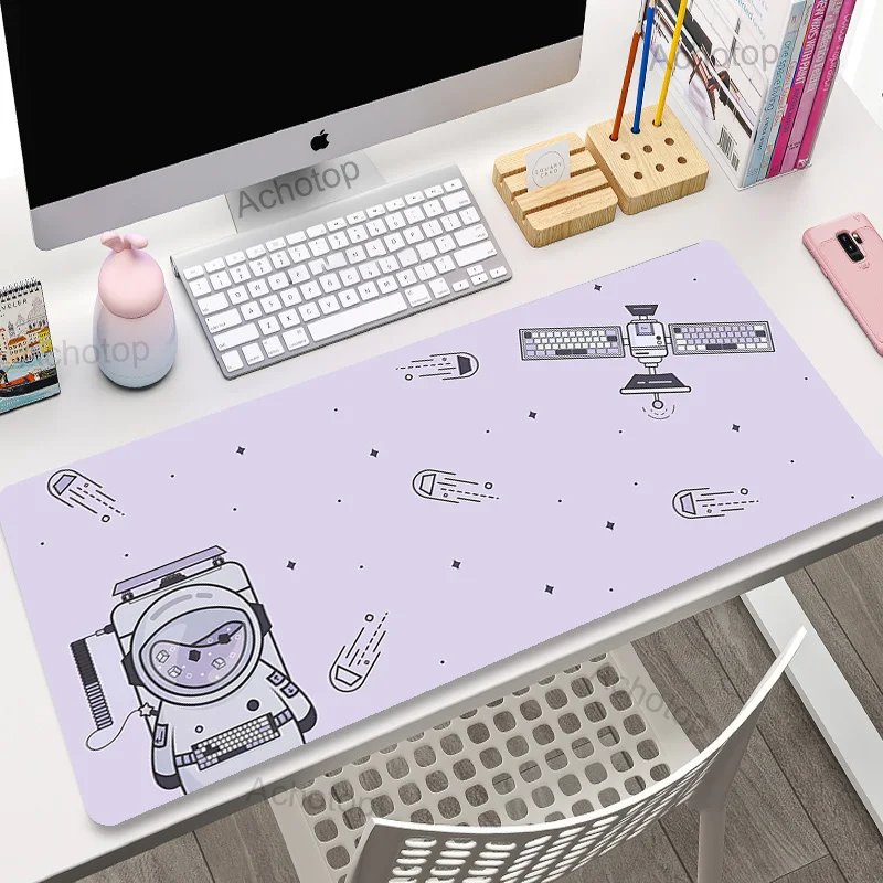 

Astronaut Cute Computer Mouse pad Large Smooth Universe Desk Mat Purple Kawaii Game Laptop Office Mats Gaming Keyboard Mouse Pad