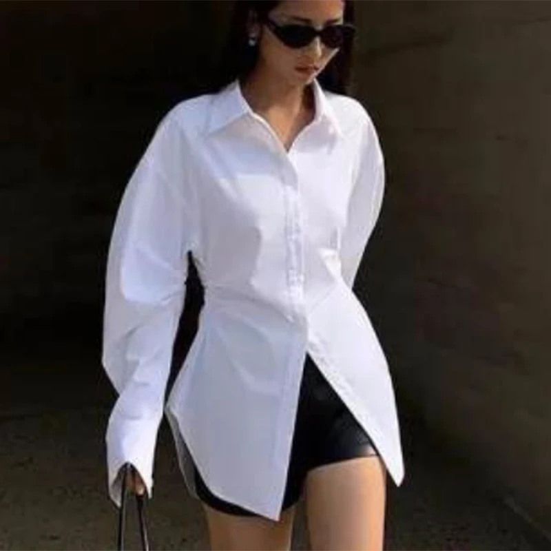 Korean Long Sleeve White Blouse Women Fashion 2023 Chic Slim Elegant Blouses Women Casual Shirts Office Lady Tops Blusas 24995