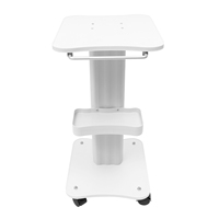 White Beauty Trolley with Handle ABS Professional Beauty Utility Cart Mobile Beauty Station 88lbs Load