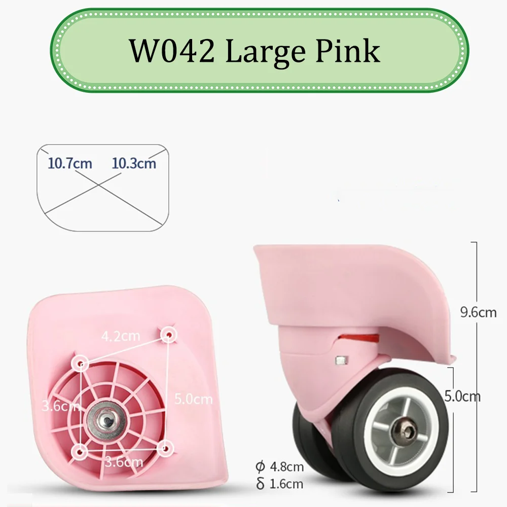 W042 Nylon Universal Wheel Trolley Case Wheel Replacement Luggage Pulley Sliding Casters Slient Wear-resistant Smooth Repair