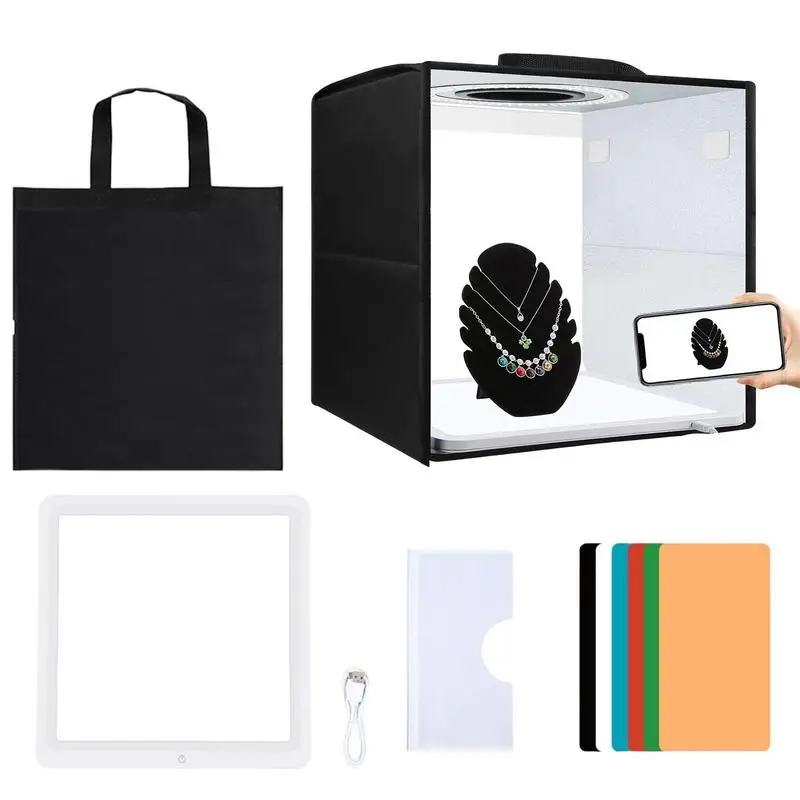 Photography Lightbox Portable Folding Photography Light Tent Multi-Functional Backdrops For Jewelry And Product Photography