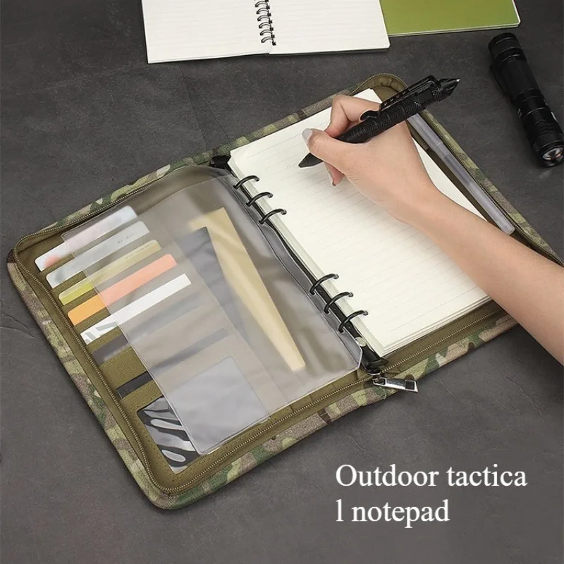 

Tactical A6 Padfolio - Waterproof Notepad with Refillable Memo Paper, Outdoor EDC Clipboard for Field Notes & Planning