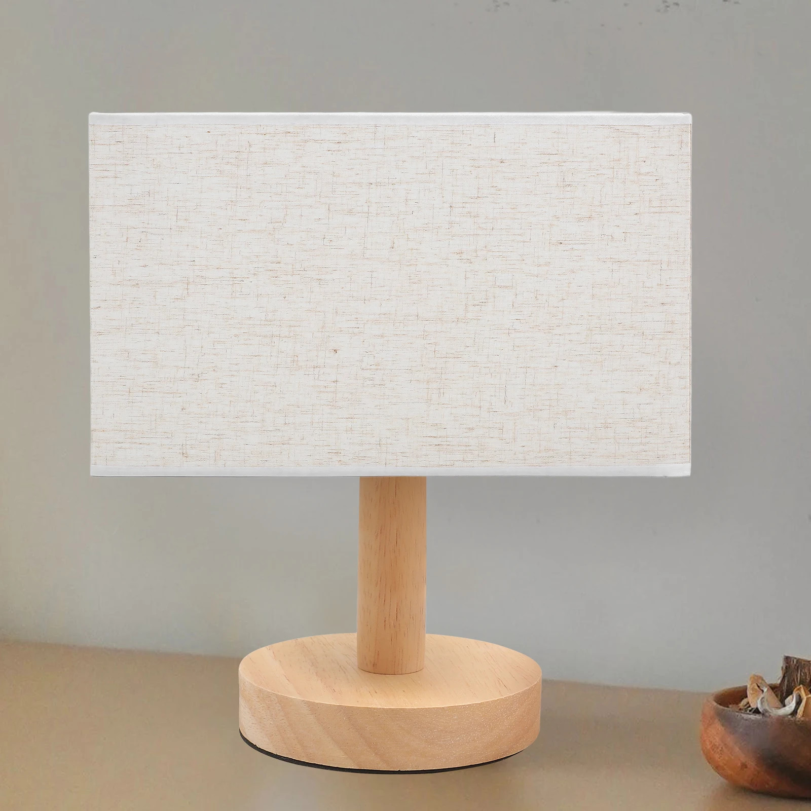

Linen Drum Lamp Shade Rectangle Cream Cloth Light Cover Dustproof Table Lamps Study Bedroom Library Practical Stylish Easy