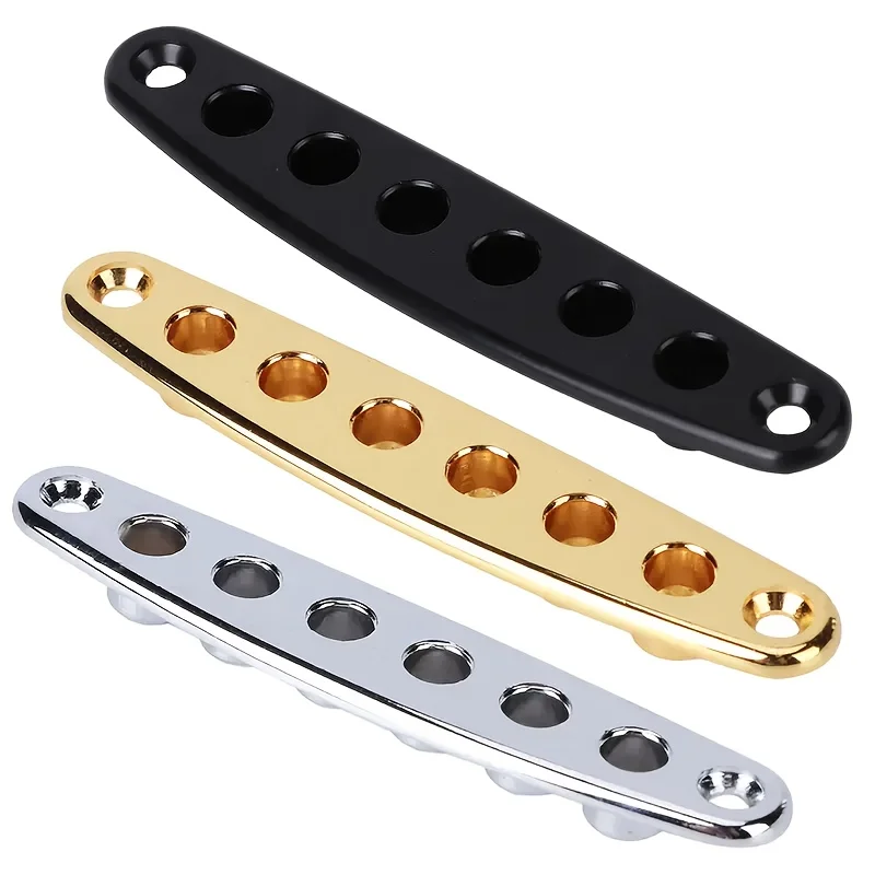 Guitar String Through Plate Guitar Bridge String Thru Body Ferrule Bushing Plate Zinc Alloy for Electric Bass Guitar Parts