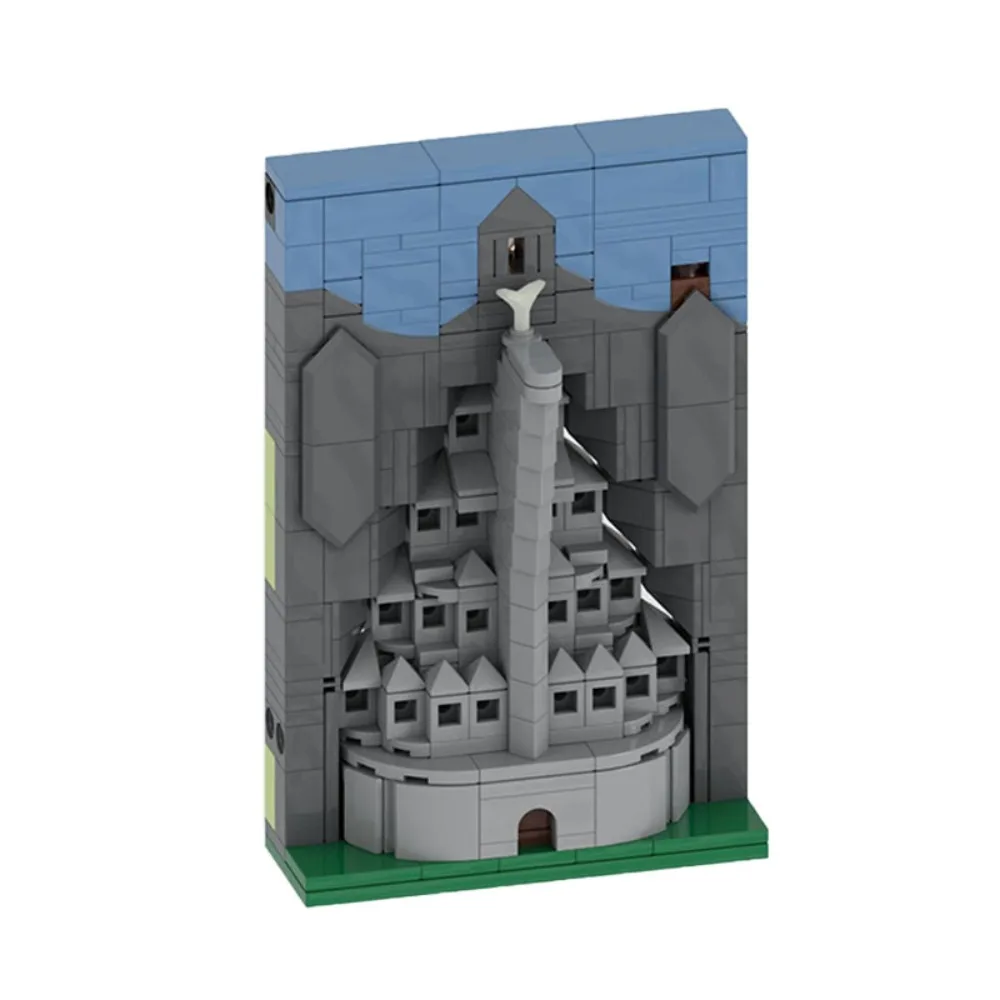 MOC Classic Movie 385PCS Lords Rings Story of Gondor Building Blocks Assembly Postcard Castle Bricks Toys Holiday Gifts