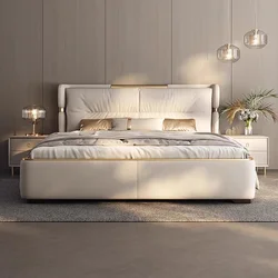 Cama De matrimonio De lujo para dormitorio, organizador De almacenamiento De madera, tamaño King, moderno, multifuncional, muebles para el hogar