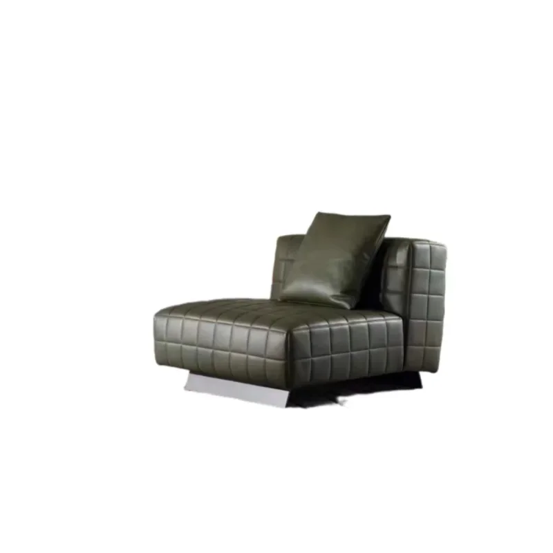 

Minimalist light luxury designer sofa retro style square checkerboard combination large flat sofa