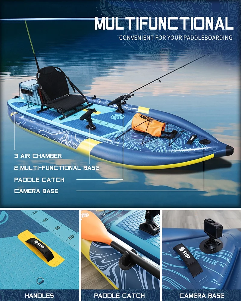 E SUP Surf Boards Stand Up Paddle Board With 2 Rod Holders Water Sports Surfboard With Dry Bag And Fishing