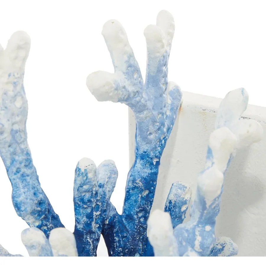 مجموعة الدفتين المزخرفة بالمرجان المعدني مكونة من قطعتين مع لمسة نهائية متدرجة وقاعدة غير قابلة للانزلاق مثالية للمكتب والمكتبات المنزلية 4 وات × 7 ساعات أزرق S