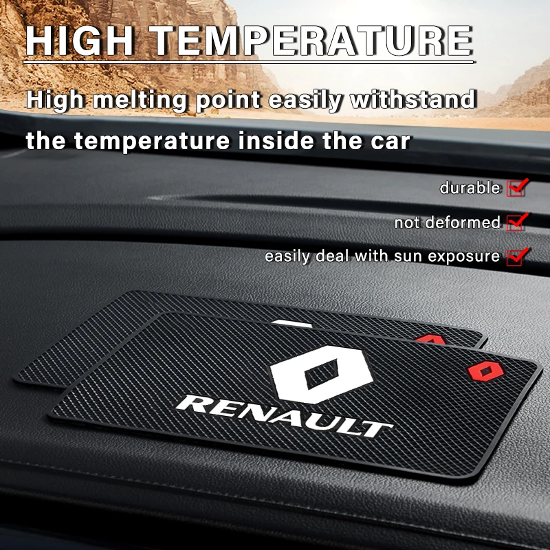 

Car Mobile Phone Mat Dashboard Mat Rubber Mat Non-Slip Pad For Renault Megane 2 3 4 Twingo Clio Talisman Captur Trafic Scenic 2