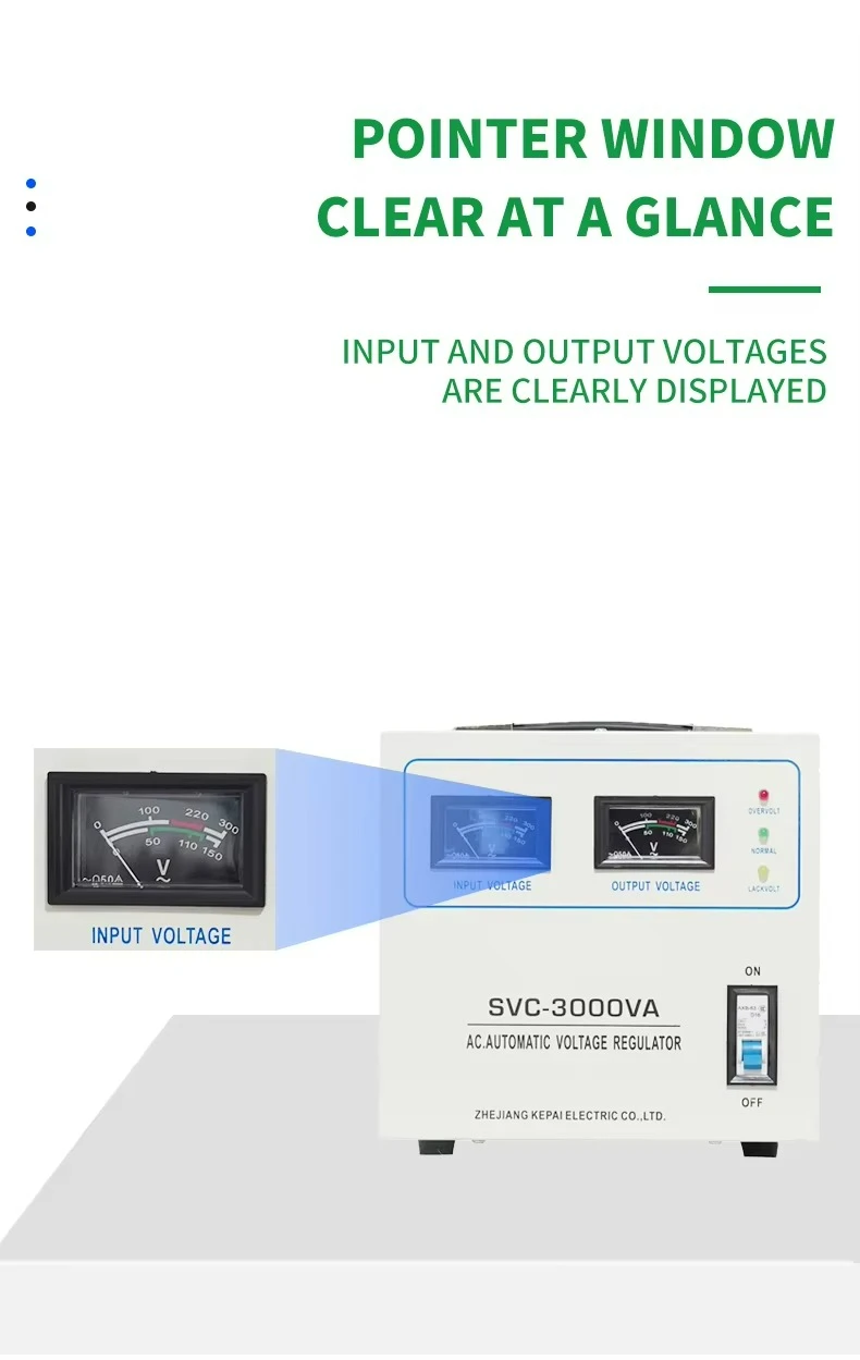 

Custom SVC-3000VA Automatic Single-Phase Servo Motor 220V Household Kitchen Equipment Industrial Use Voltage AVR Copper