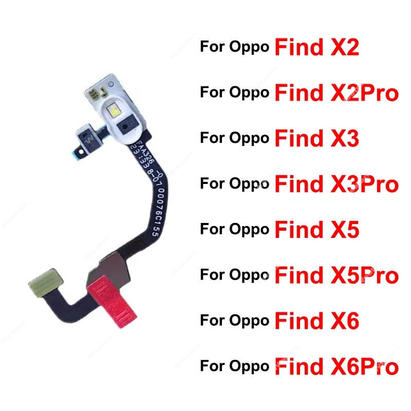 

For OPPO Find X2 X3 X5 X6 Pro Flash Light Sensor Flex Cable Proximity Flashlight Sensor with Microphone Flex Cable Parts