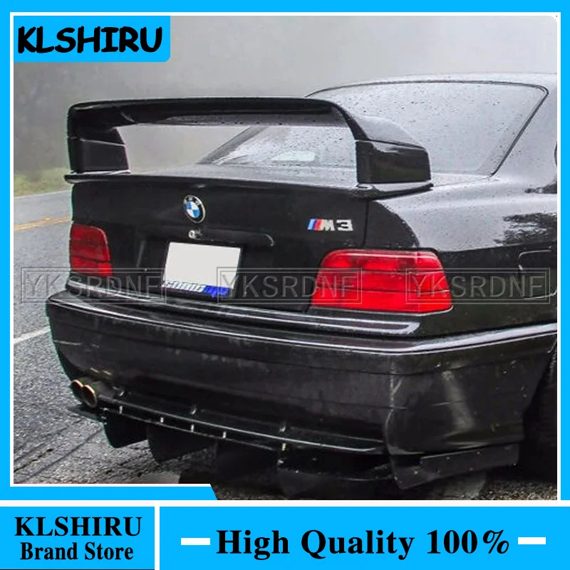 YKSRDNF For BMW E36 M3 Spoiler 1990-2000 ABS Plastic Unpainted Primer Color Rear Trunk Boot Wing Lip Spoiler Car Accessories